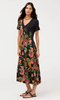 Valley Fleur Cap Sleeve Midi Dress