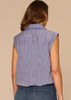 Button Down Bubble Hem Tank