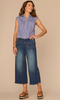 Button Down Bubble Hem Tank