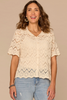 Crochet Collared Button Down Cardigan