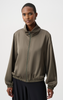Satin Zipped Bomber Jacket