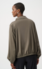 Satin Zipped Bomber Jacket