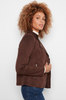 Faux Suede Moto Jacket