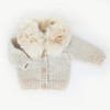 Fur Collar Natural Cardigan Sweater