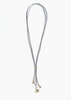 Wire Lariat with Dangling Pearls Necklace - Silver