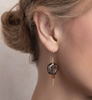Smoke Glass Threader Earrings