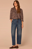 Scalloped Floral Button Down Top