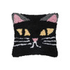Spooky Cat Face Hooked Pillow