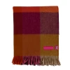 Prince of Scots Red and Tan Geometric Throw Blanket