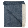 Southampton Home Throw - Lambswool/Herringbone Navy