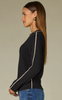 Contrast Piping Detail T-Shirt