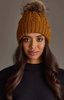 Cable Knit Pom Hat - Mustard