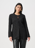 Textured Jacquard Collarless Jacket