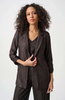 Pleated Satin Open Blazer