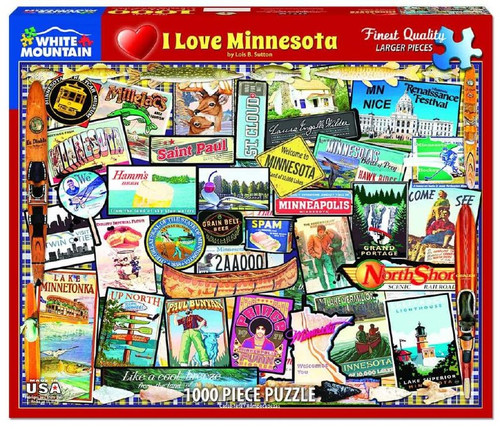 I Love Minnesota Puzzle 1000 pc