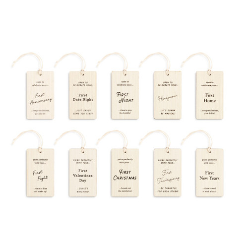 First Year Milestone Bottle Tags Set of 10