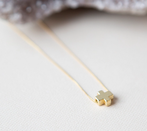 Faith Over Fear Cross Necklace
