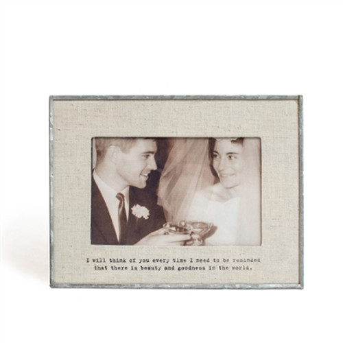 I Will Think Of You Linen Frame
