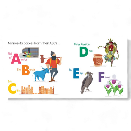 Minnesota Baby Board Book ABCs Page