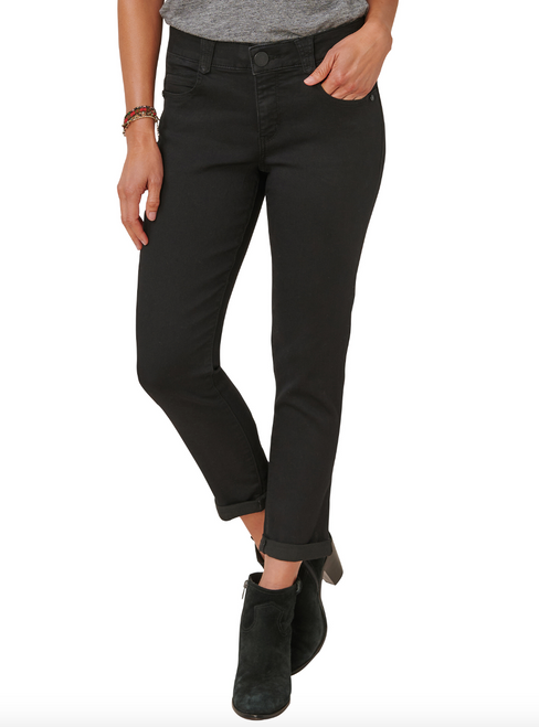 Democracy's Black capri jeans with rolled cuff