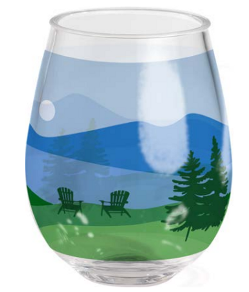 Lakeview Stemless Plastic Wine Glass