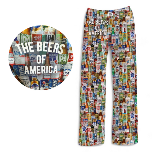 Beers of America Lounge Pants Brief Insanity