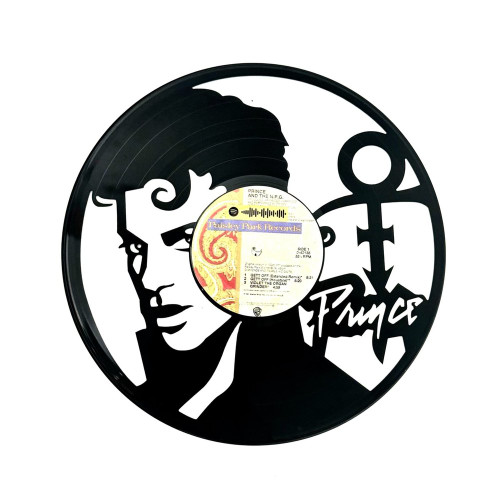 Laser cut vinyl Prince Album shown without the frame