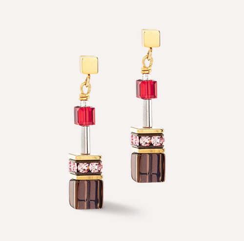 Amber Multi Mix Cube Earring