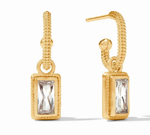 Julie Vos Baguette Hoop & Charm Earring