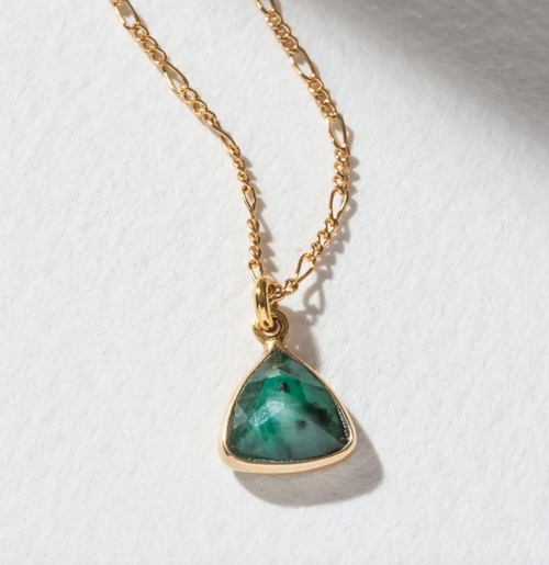 Emerald Bermuda Triangle Necklace