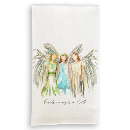 Celestial Angels with Friends Quote Towel