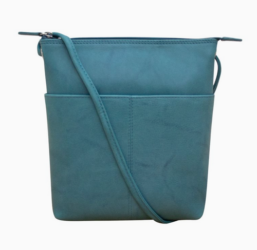 Jeans Blue Leather Midi Sac