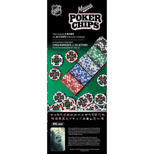 NHL Minnesota Wild 100 Piece Poker Chips