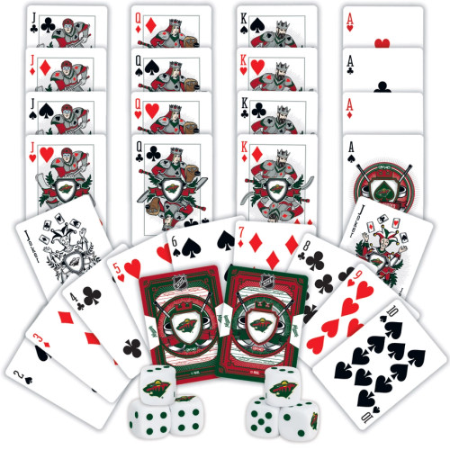 Minnesota Wild - 2 Pack Playing Cards and Dice Set