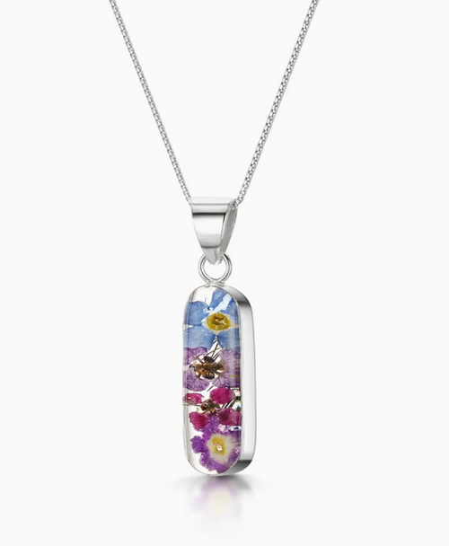Vertical Bar Necklace - Purple Haze