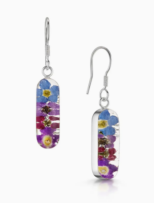 Vertical Bar Drop Purple Haze Earring
