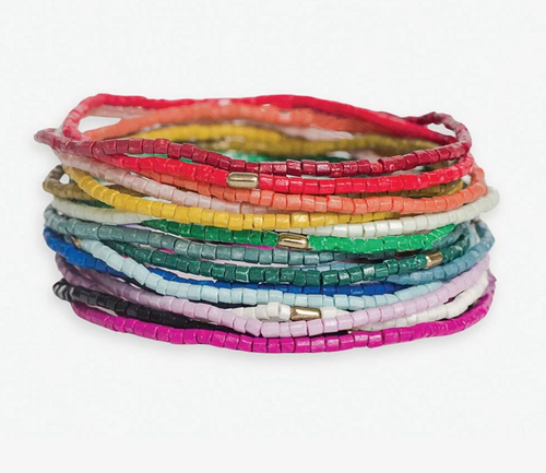 Chelsea 18 Strand Luxe Beaded Stretch Bracelet Set