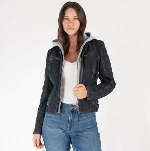 Mauritius Indigo Lisa Leather Jacket