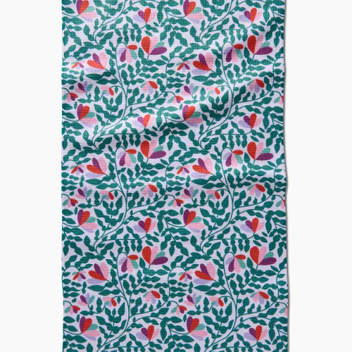 Geometry Spring Wavy Floral Tea Towel