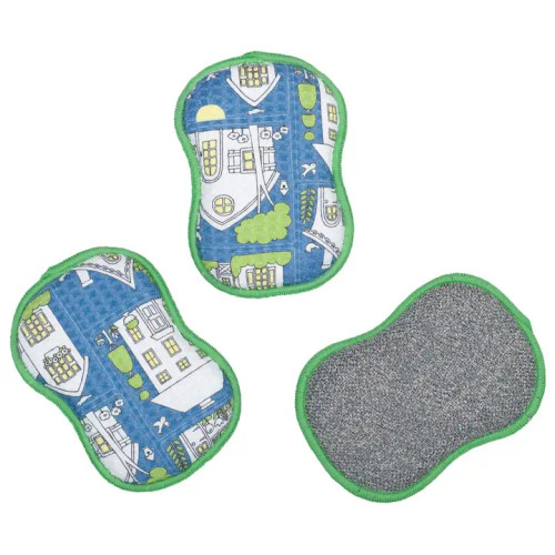 Reusable Sponges Twilight Cottages S/3