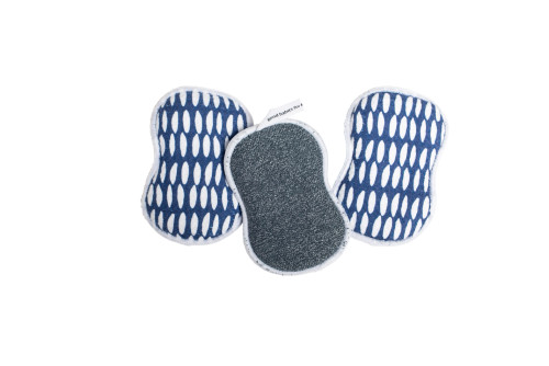 Reusable Sponges Beans in Navy S/3