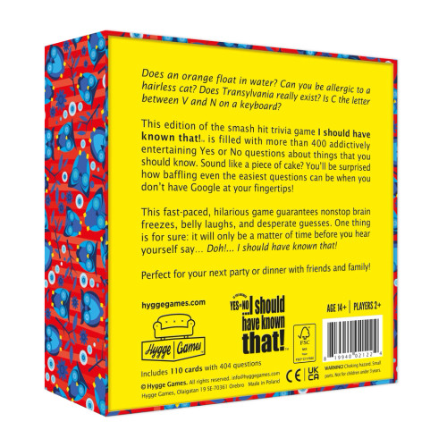 I should have known that! Trivia Game - Yes No Edition
