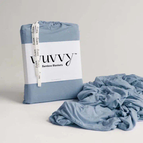 Wuvvy Bamboo Blanket - Sky/Small