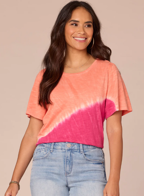Diagonal Dye T-Shirt Democracy
