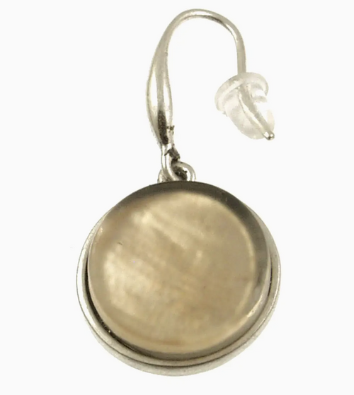 Neutral Circle Shell Earring