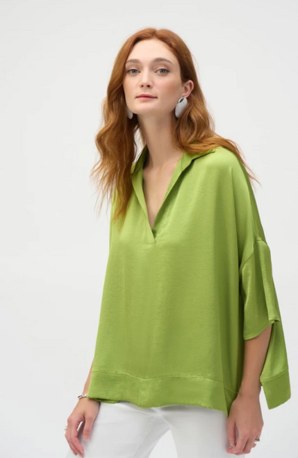 Joseph Ribkoff Hammered Satin Boxy Top