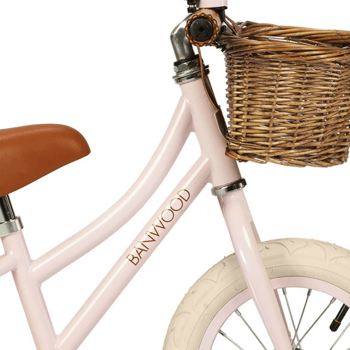 Pink Balance Bike Wicker Basket