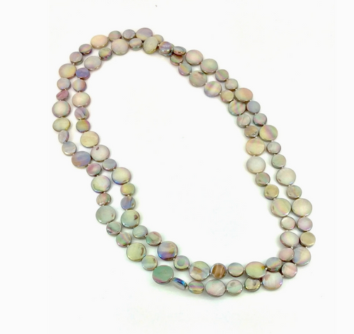 Taupe Single Strand MOP Necklace