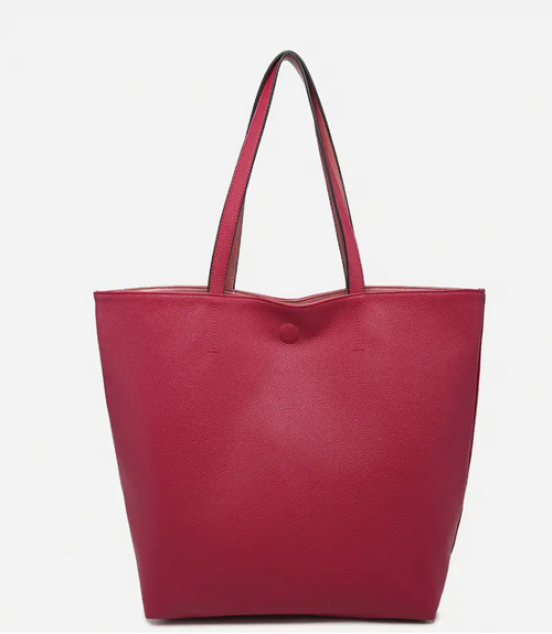 Jen & Co. Fuchsia / Rose Wren Two-Tone Reversible Tote