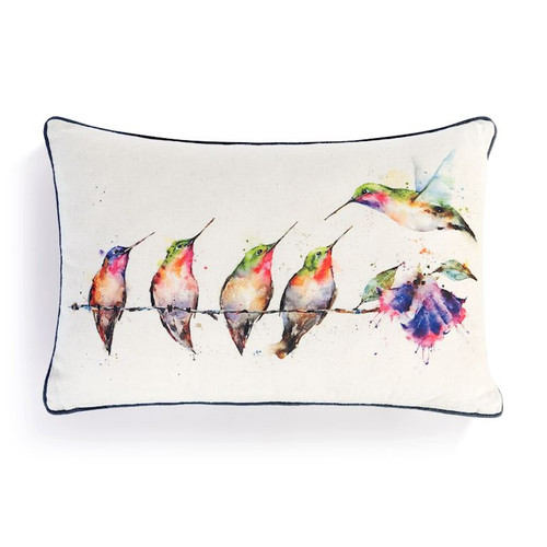 Hummingbird Lumbar Pillow